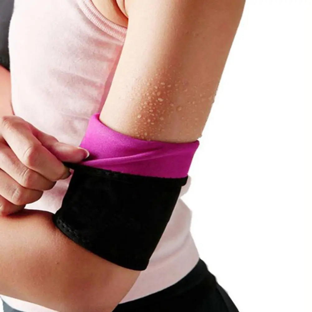 

1 Pair Ultrathin Stretchy Arm Sleeves Rosy Lining Xl Size For Upper Arm Support Non-Slip Breathable Fitness Armband Running