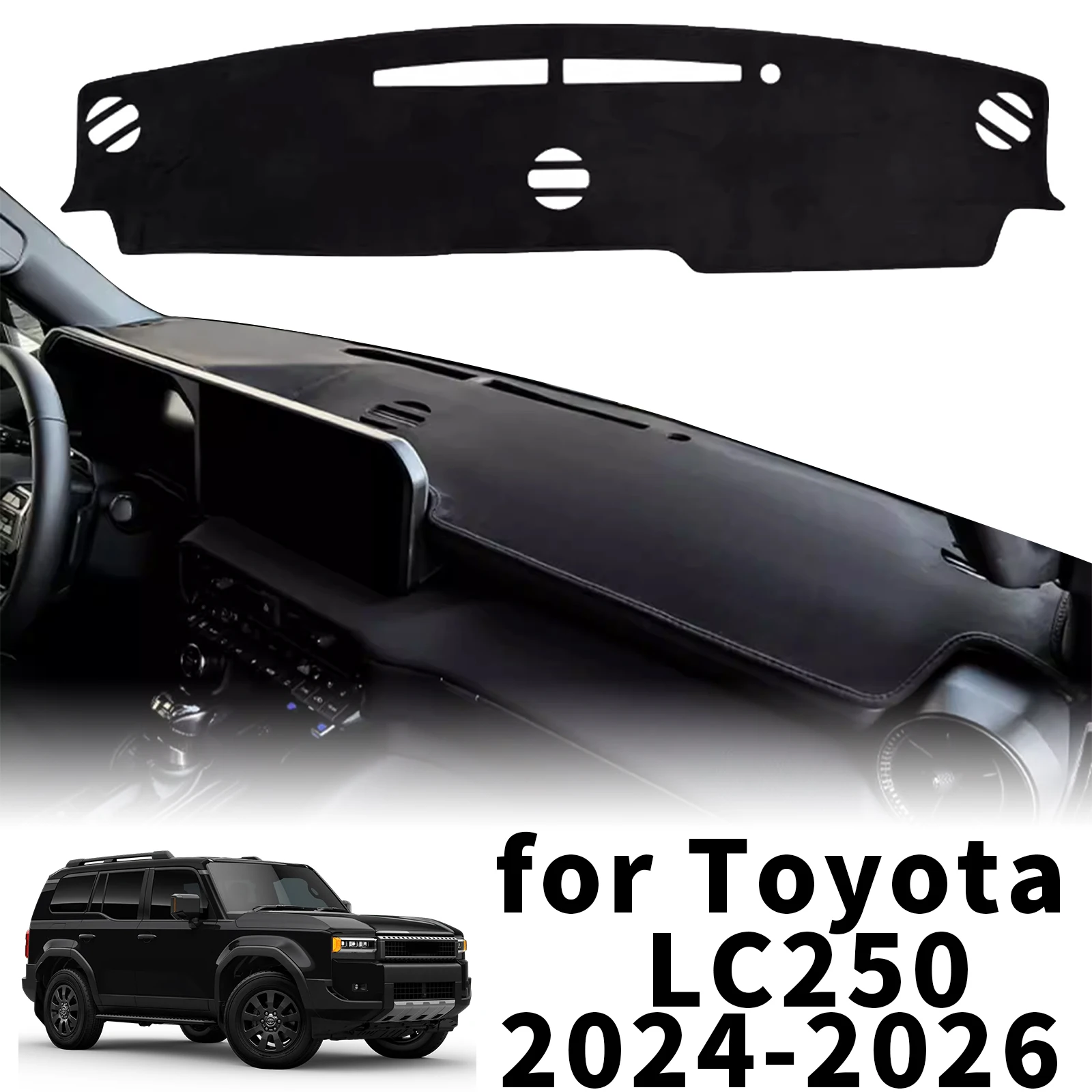 

for Toyota Land Cruiser Prado LC250 2026-2024 LC 250 Car Leather DashMat Sunshade Dashmat Dashboard Cover Pad Protective Carpet