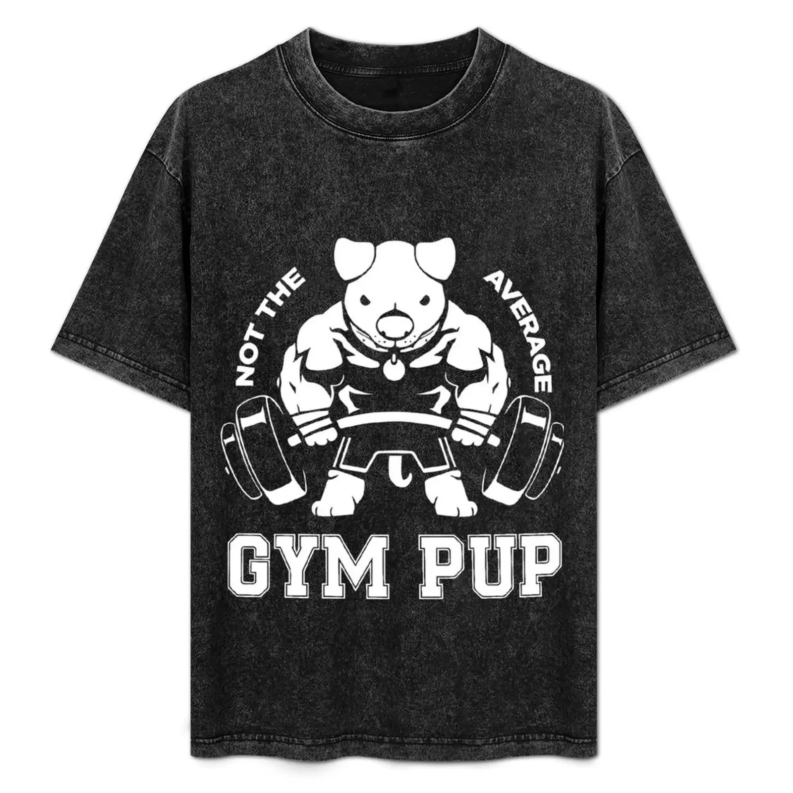평균적인 GYM PUP 티셔츠가 아니다 오버사이즈 애니메이션 의류 남성 의류 디자이너 셔츠 남성 그래픽 티셔츠 팩