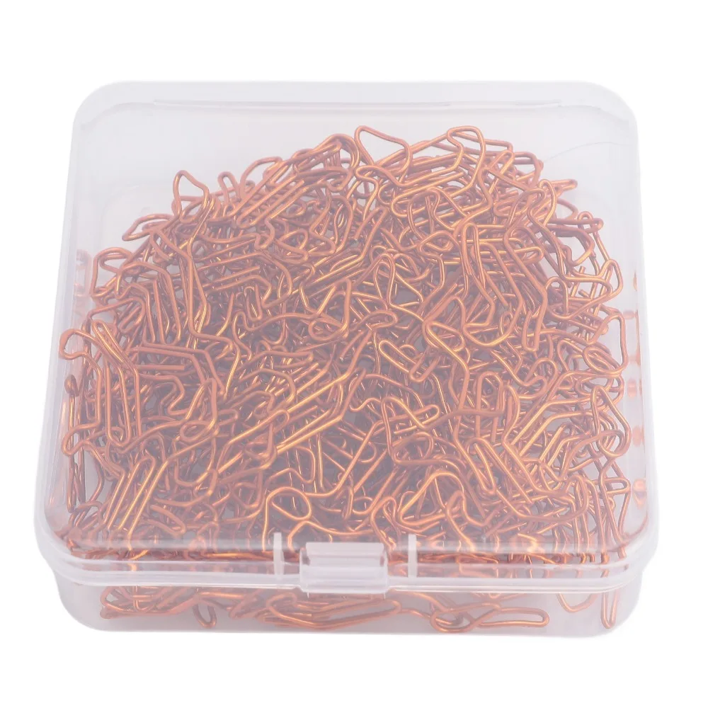 100 Pcs Dachshund Shape Dachshund Paper Clips with Storage Box 38*21mm Dachshund Shaped Paper Clips Small Size Prevent Slip