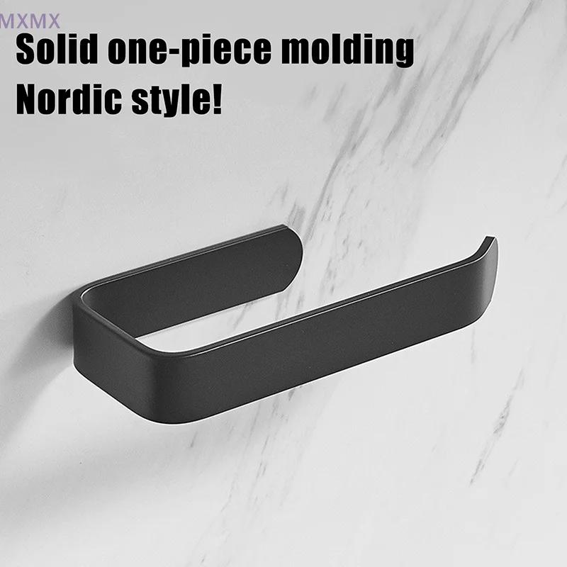 

Space-Saving Wall Mounted Toilet Paper Holder Home No Punching Tissue Towel Roll Bathroom Towel Rack Bathroom Accessories