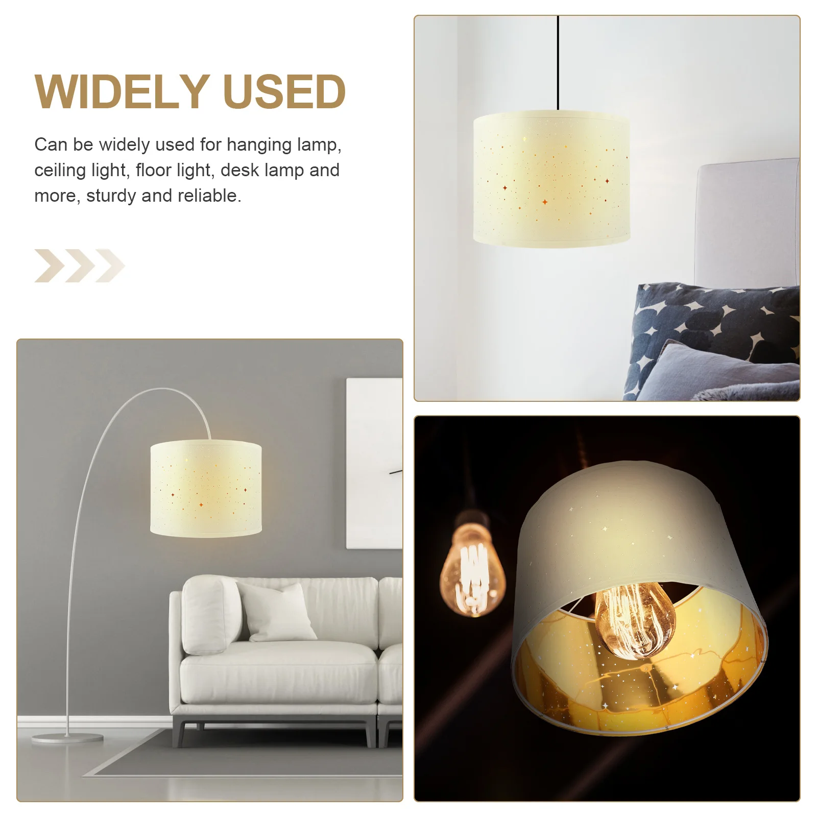 غطاء مصباح من القماش بتصميم بسيط بإطار معدني من القماش عاكس الضوء لطاولة المكتب والجدار والمكتب يستخدم الضوء العالمي #5