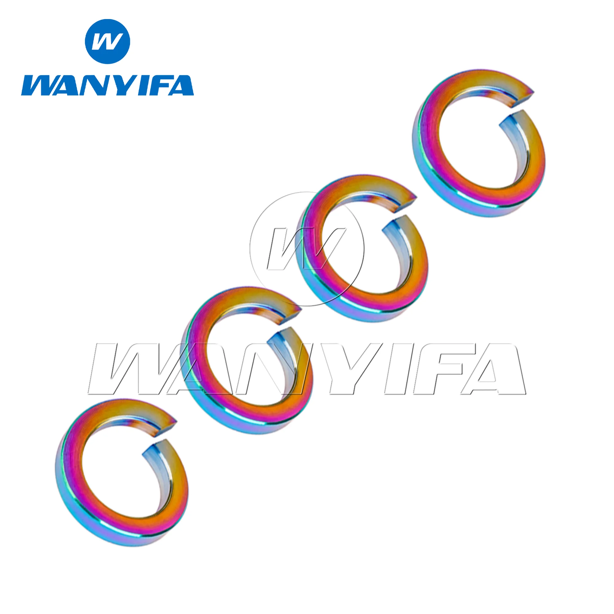 Wanyifa Lock Washers (M3/M4/M5/M6/M7/M8/M10) Titanium Alloy Spring Washers for Bicycle and Motorcycle Modifications 4pcs/10pcs