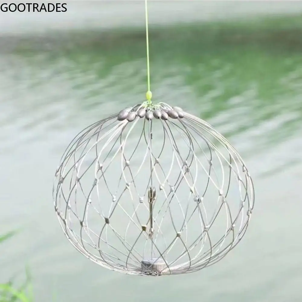 

Automatic Collapsible Design Fishing Crab Trap Net Automatic Open Closing Wide Coverage Fishing Net Cage Retraction Stable