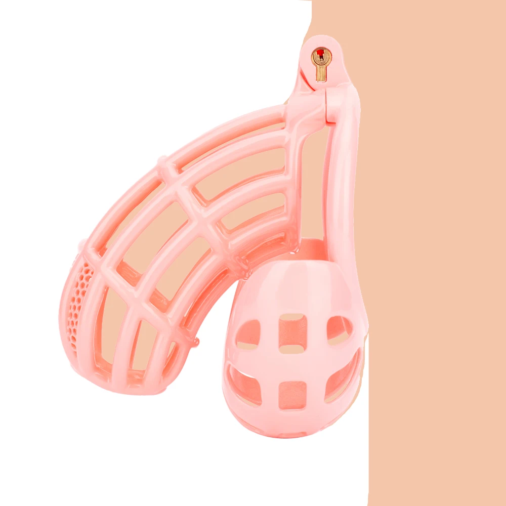 New Honeycomb Ball Cock Cage Set Pink Male Chastity Cage 3D Printing Lightweight Penis Lock Chastity Belt BDSM Sex Toys For Men