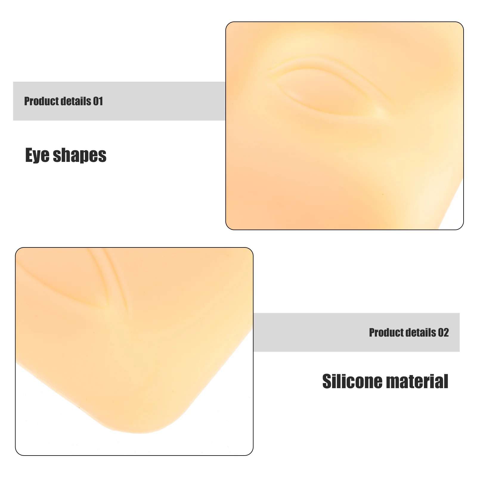 

3D Eyeliner Practice Skin Food Grade Reusable Material for Makeup Training Fake Skin Sheets Beginners Microblading Practice