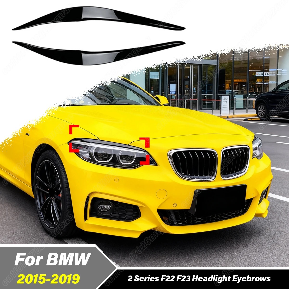 For BMW 2 Series F22 F23 220i 228i 230i M235i M240i 2015 2016 2017 2018 2019 Automobile Headlight Eyebrows Decoration Body Kit