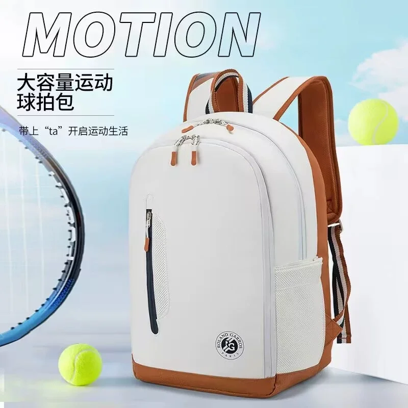 

New For Wilsons Tennis Racquet Backpack French Open Joint Large Capacity Backpack Outdoor Sports Compartment Badminton Bag