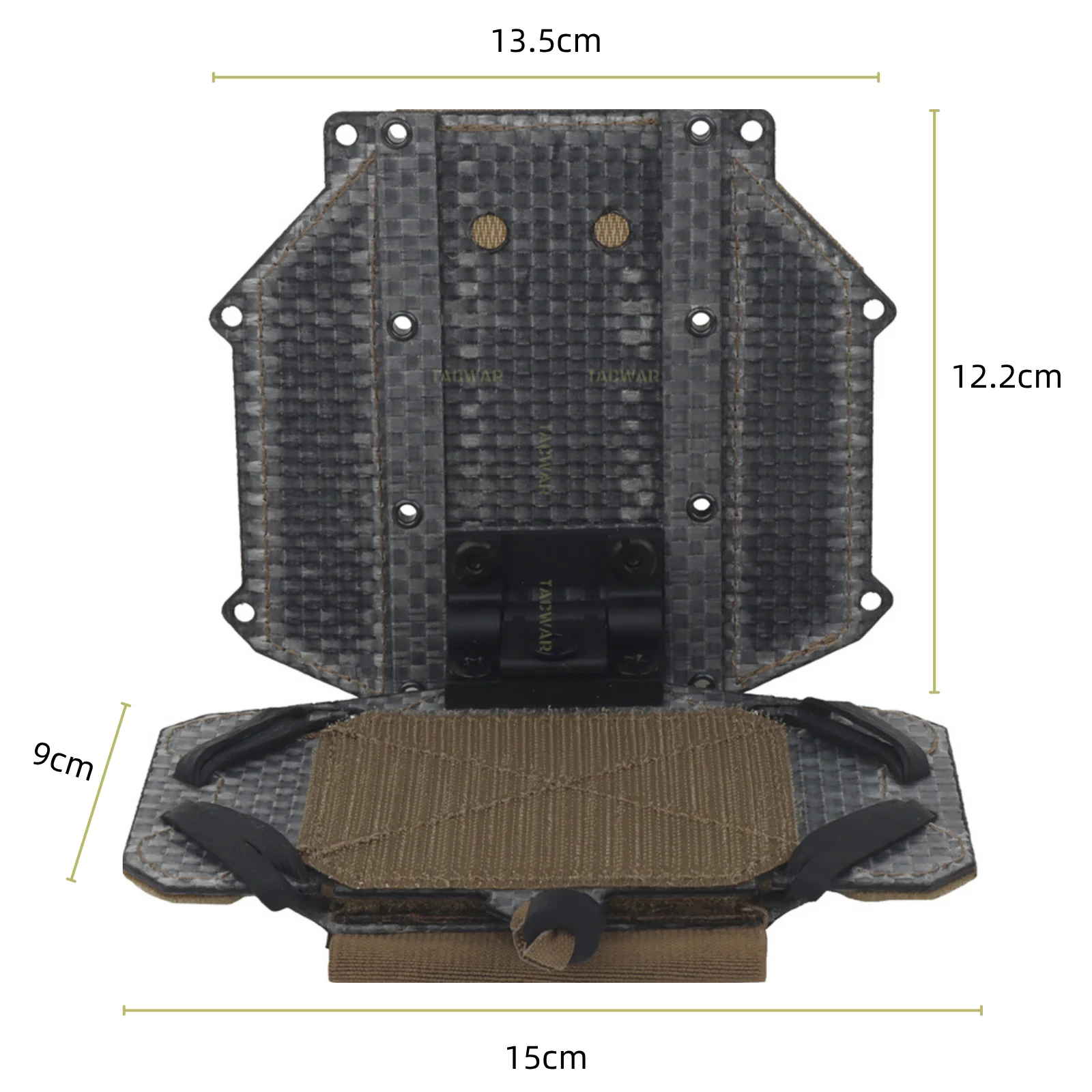 Tactical Concealed Phone Holder with Removable Hook & Loop Panel, Height adjustable Foldable Navigation Board Airsoft