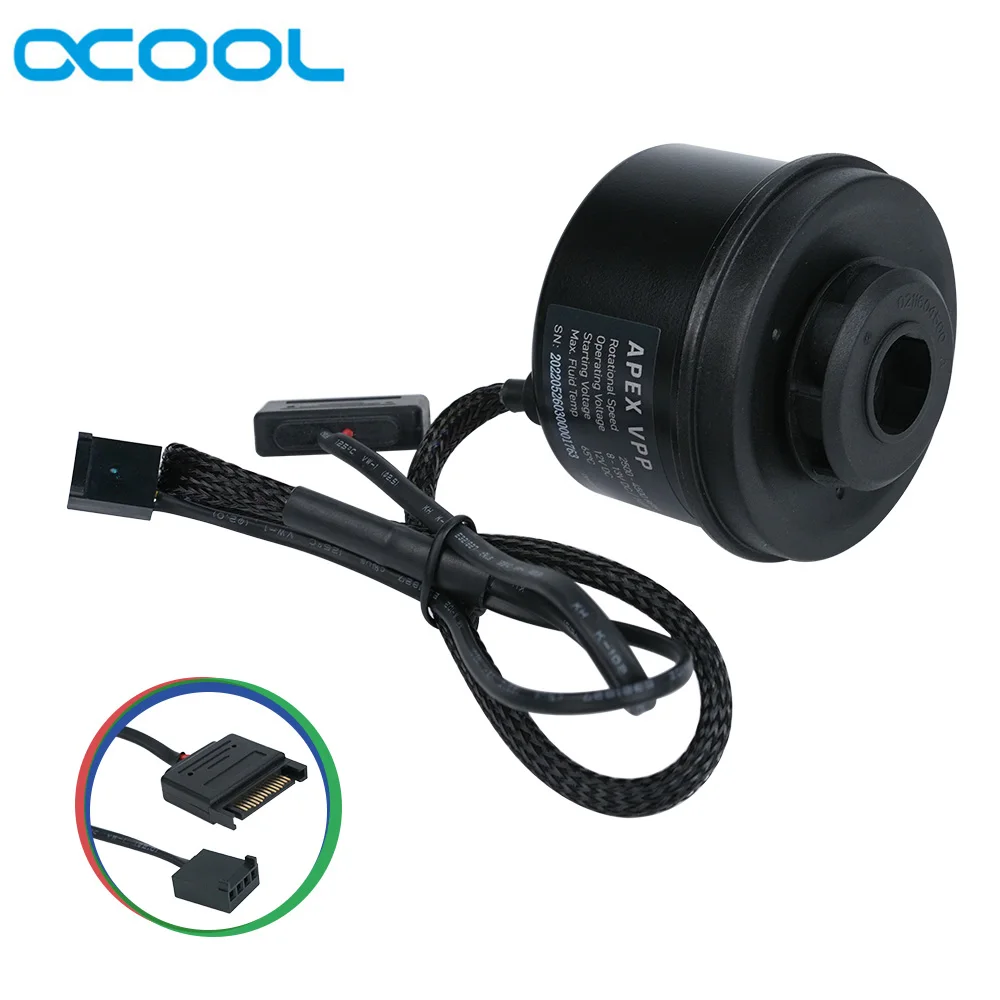 Alphacool VPP Apex PWM-pomp, krachtig, geleverd met stroom via SATA-connector, 2500 - 4500 RPM