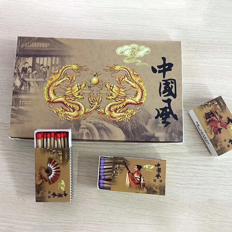 10boxes/pack Chinese Style Ancient Art Creative Nostalgia Old-fashioned Match 4.8cm Outdoor Camping Matches Candle Accessories