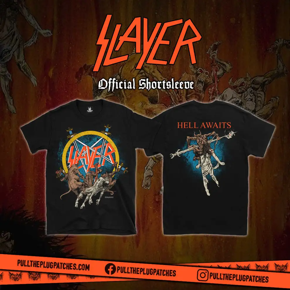 Slayer South of Heaven Shortsleeve Shirt Oversized Women Men Unisex Casual Cotton Streetwear High Quality Female Male Clothing