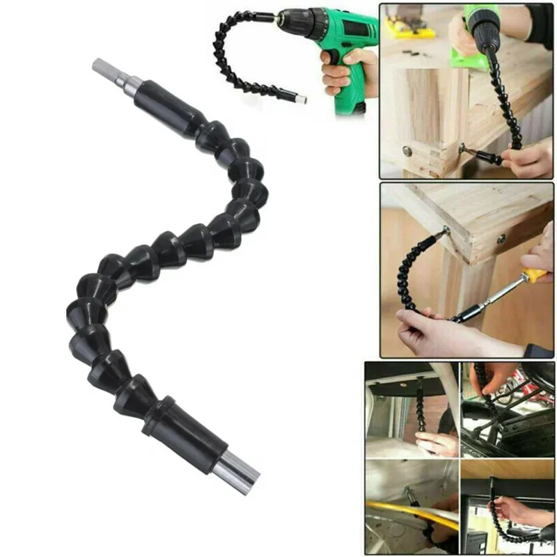 105 Degree Turning Screwdriver Joint Electric Drill Corner Device 295mm Universal Flexible Shaft Connecting Rod Sleeve Tool Set