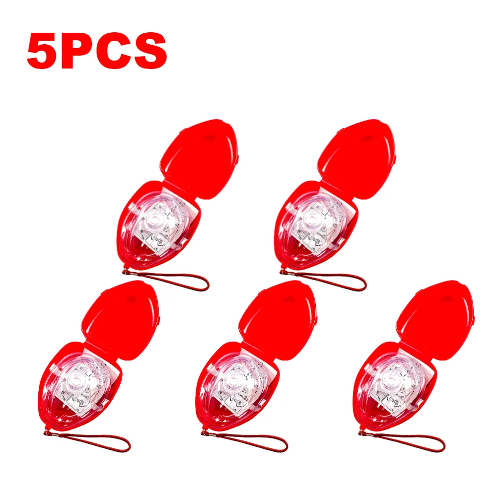 1-10PCS Ehbo CPR Ademhalingsmasker One-Way Kunstmatige Ademhaling Ademhalingsautomaat Maskers Outdoor Camping Emergency redder vraagt