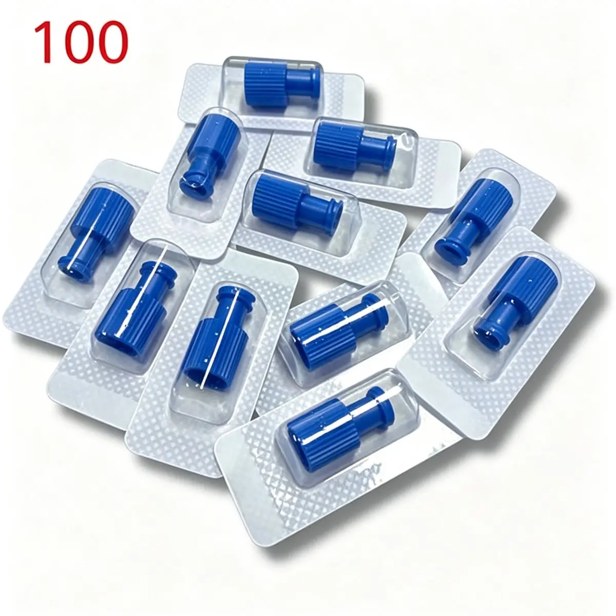 100 Pack Luer Stopper Closing Cones Closing Cones Sterile Cap for Male-Female Connectors - Sterile and Versatile