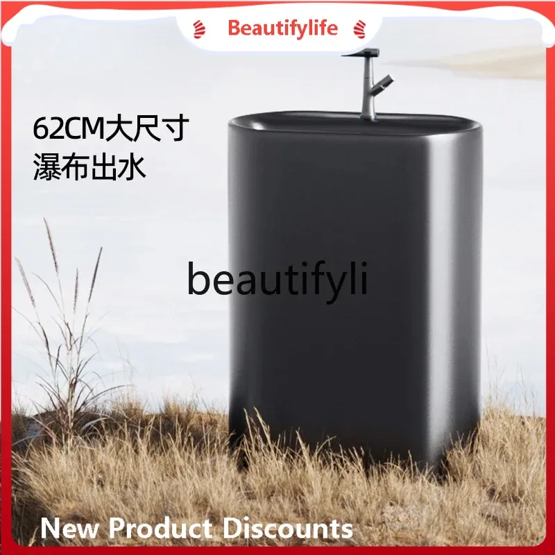 

cn0420 Column basin integrated floor type face wash column type balcony wash basin bathroom