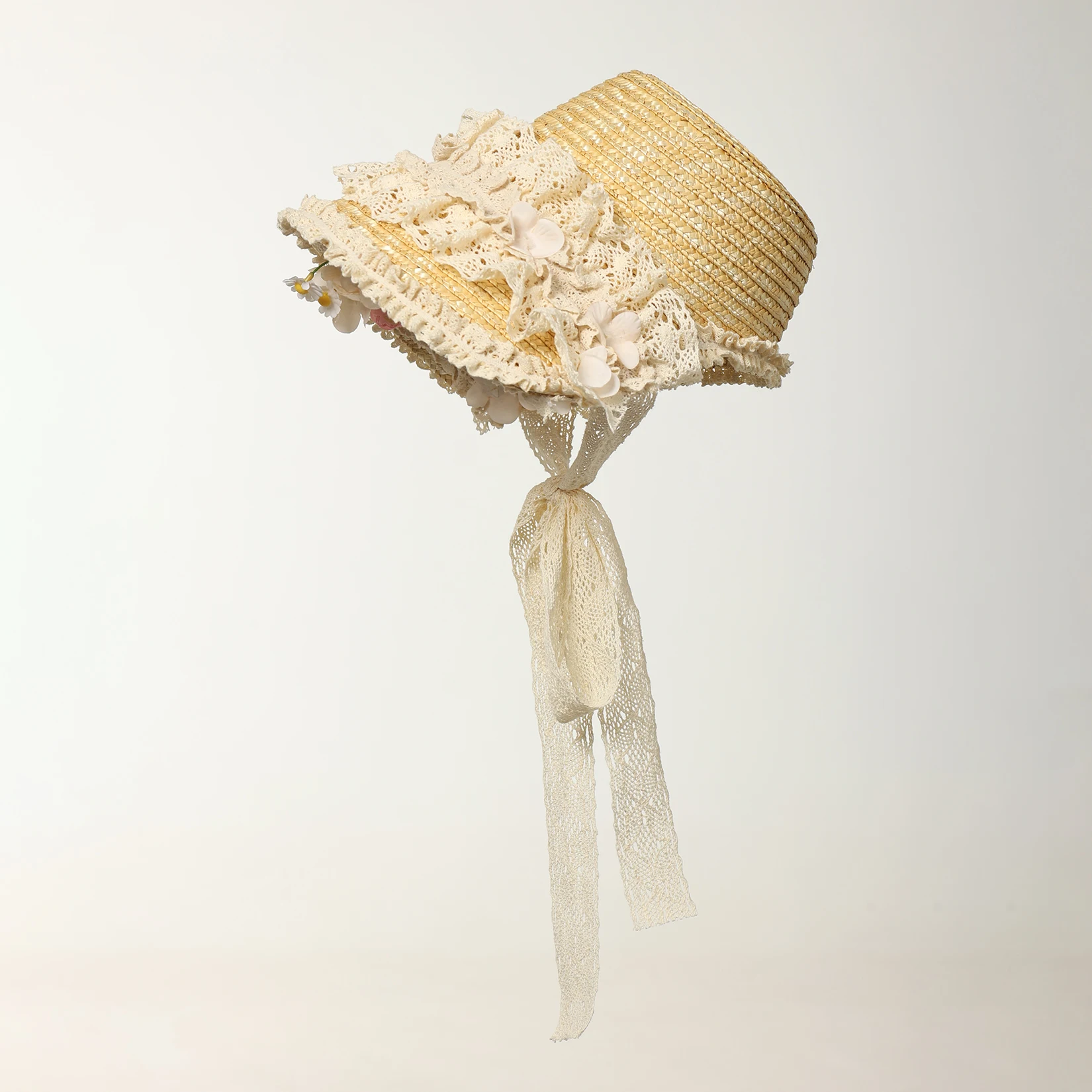 로코코 빈티지 빅토리아 시대 밀짚 보닛 모자 파티 코스 - Women'S Victorian Accessories 리뷰 및 가격