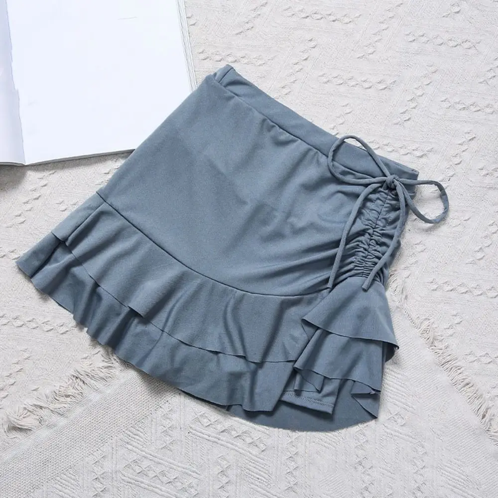 

Sweet Slim Fit A-line Skirt Swimsuit Puff Ruffle Off Shoulder Lace Ruffled Bathing Suit Beachwear Two Pieces Set Swimwear Beach