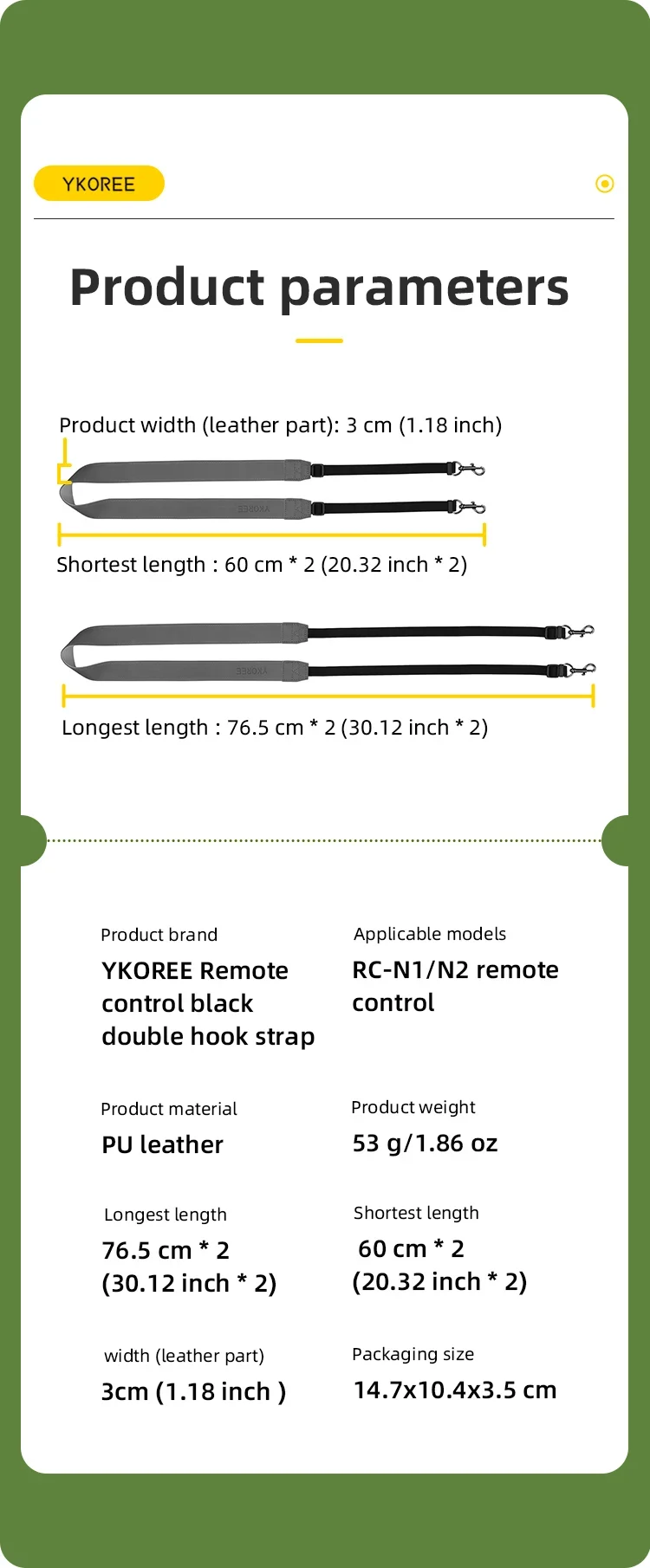 Fernbedienung Lanyard NeckStrap mit festem Haken für DJI MINI 2/Mini 3 4 Pro/Air 2S/3/Mavic 3/DJI RC N1 N2 3 Drohnenzubehör – Detail 22