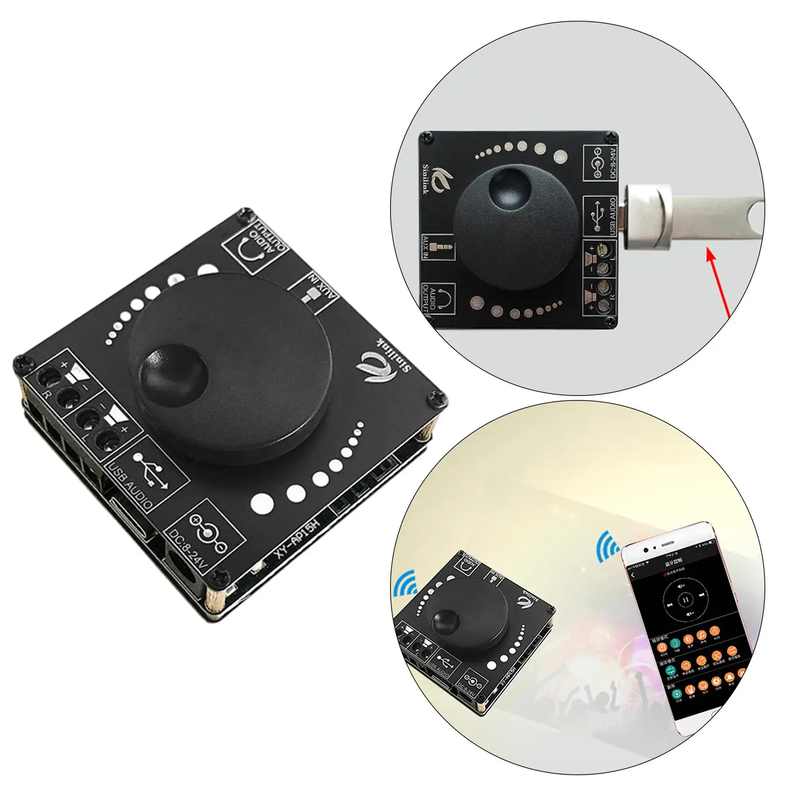 2x20W Digital Bluetooth 5.0 Amplifier Board AMP Mini Power for Sound System