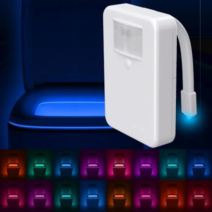 

LumiLux Toilet Light with Motion Detection Sensor - 16-Color LED Bathroom Toilet Bowl Light White
