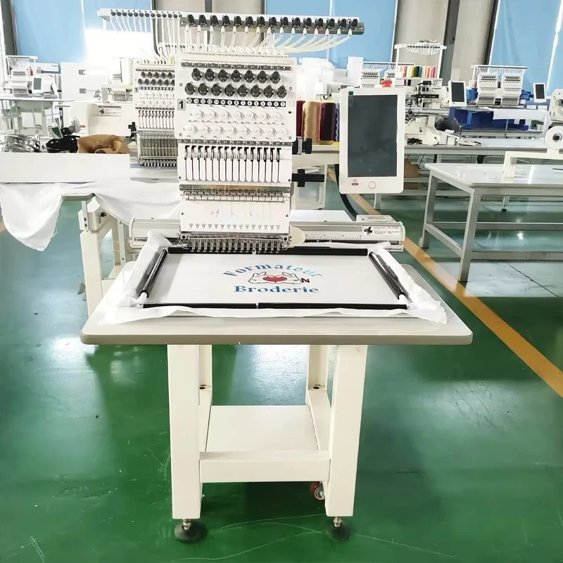 High-Speed Industrial Embroidery Machine – 1200 RPM, Servo Motor, USB, DST Support, 12 or 15 Needles