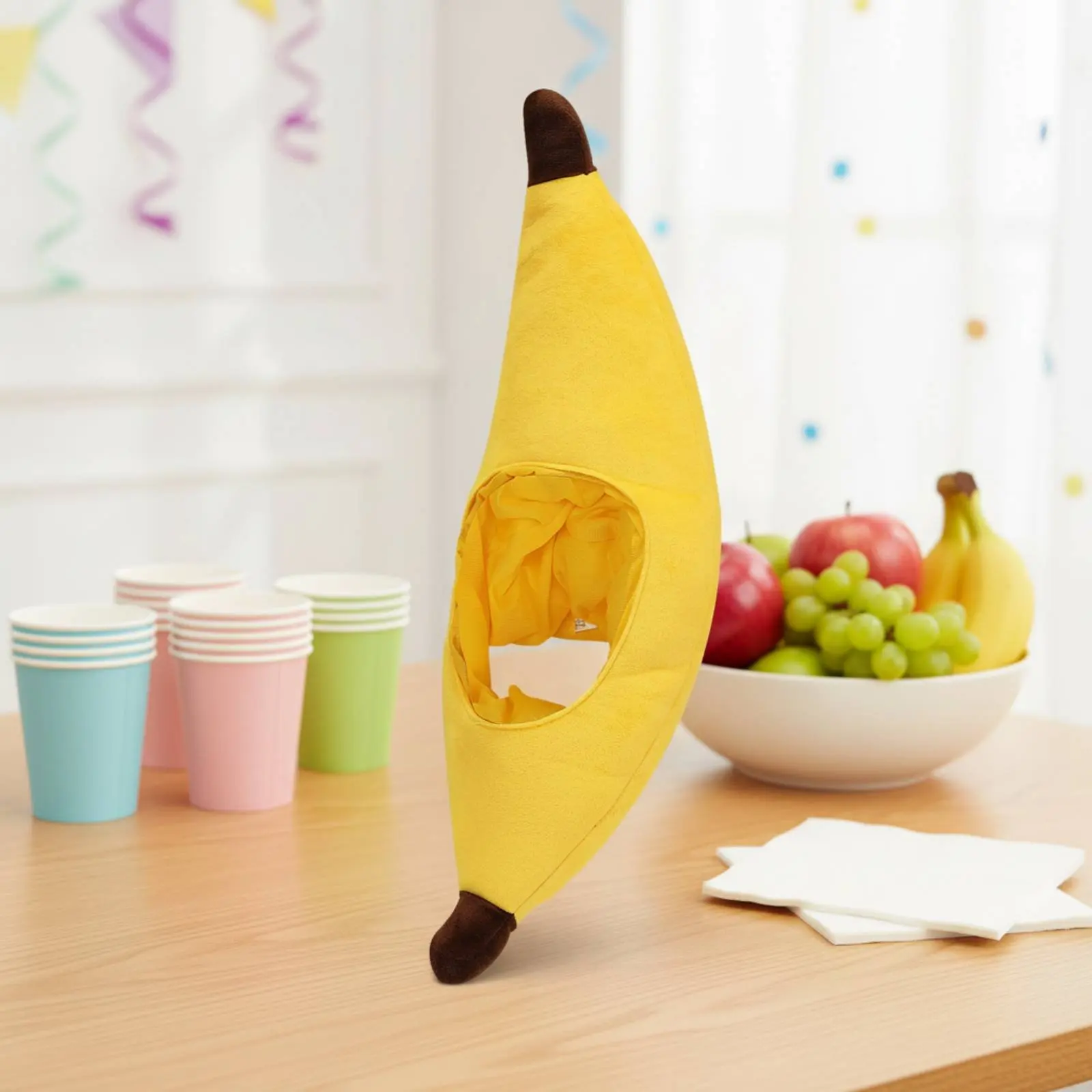 Gorro de Plátano de Talla Única, Suave y Divertido, Ligero y Cómodo para Niños