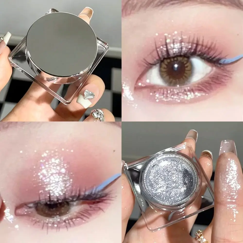 For ZVEV Shimmer Gel Eyeshadow Polarized Sequins Waterproof Pigment Durable Glitter Eye Shadow Cream Makeup Cosmetic