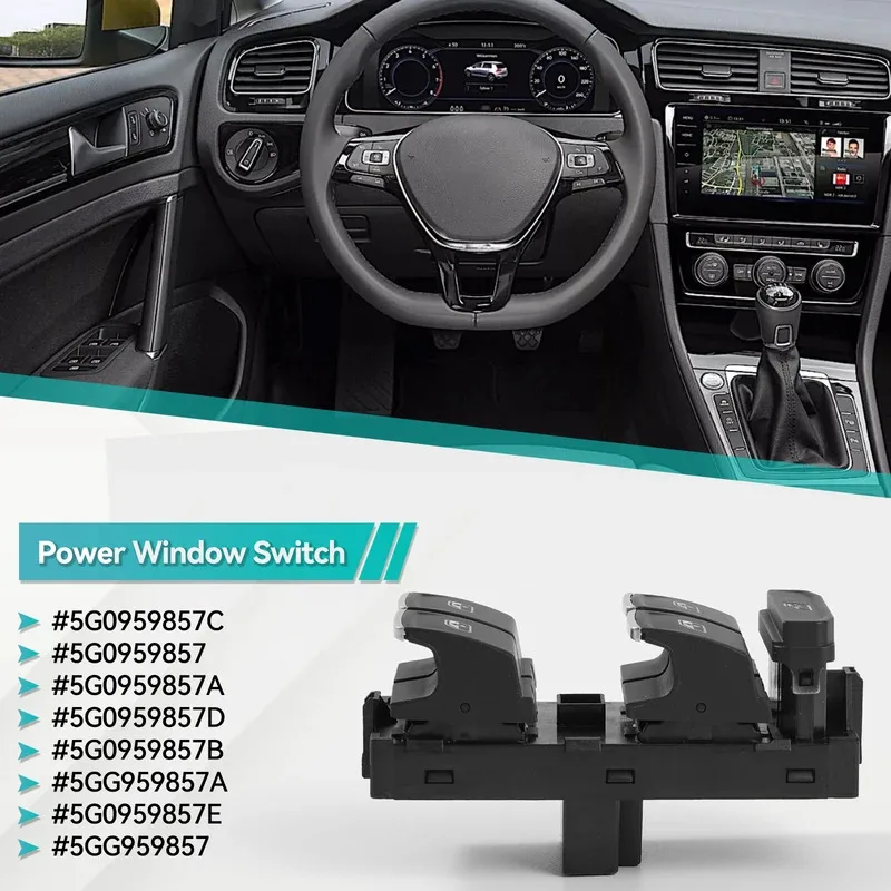 OEM 5G0959857A for Vw Golf MK7/Passat B8/Leon/Arteon/Tiguan/Seat Skoda Karoq/Kodiaq/Superb Electric Window Master for Switch
