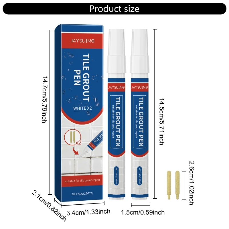 

Tile Grout Filler Pen for Restoring Bathroom Tile Wall Floor