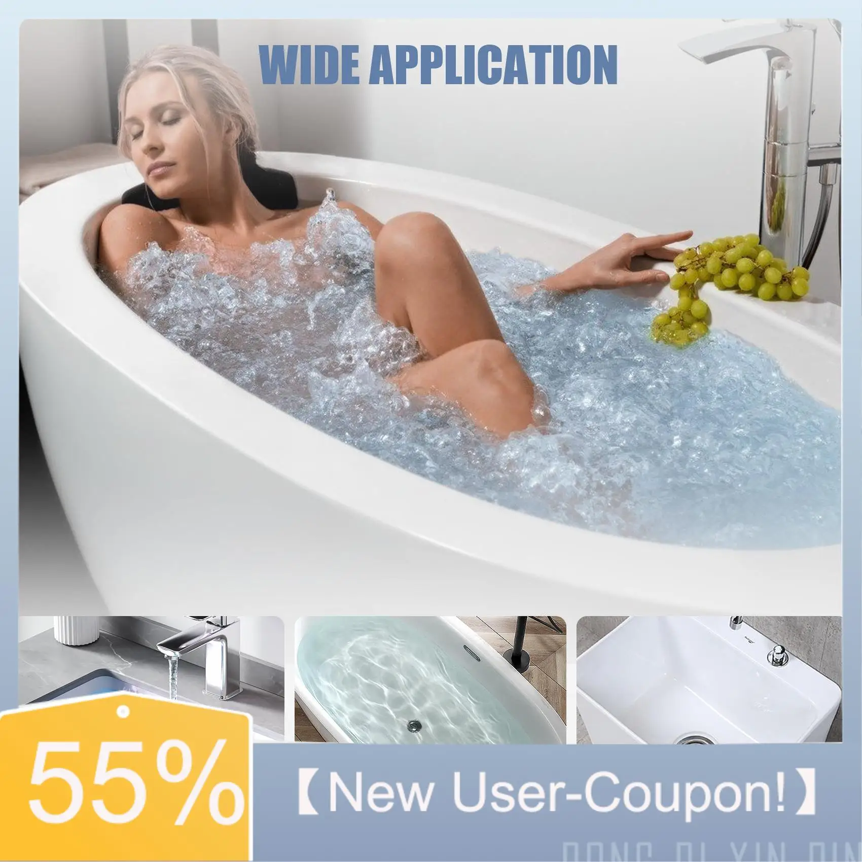 

A81M New- 2 In 1 Bathtub Stopper With Drain Hair Catcher, Anti-Clogging Tub Stopper With Dual Filtration, For 1.4-2.0In Drain Ho