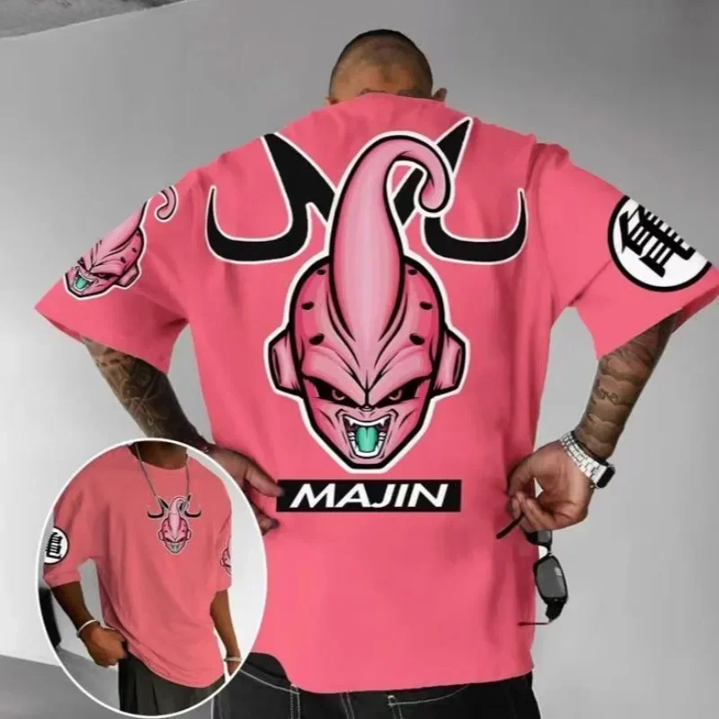 Dragon Ball 2025, trendige heiße Gegenstände, Sommer-Neuheits-T-Shirt, lockerer Druck, japanische Animation, Rundhalsausschnitt, reine Baumwolle, kurze Ärmel