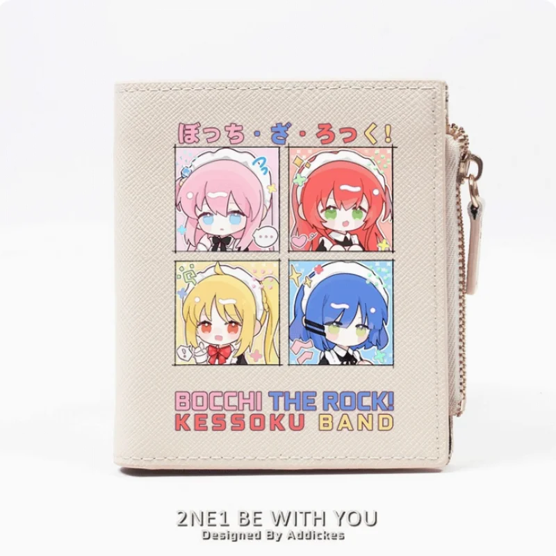 Anime BOCCHI THE ROCK! Kita Ikuyo Gotoh Hitori  Zipper Wallet Fold Bag Multi Card  Coin Pocket Holder Fashion Kids Wallets