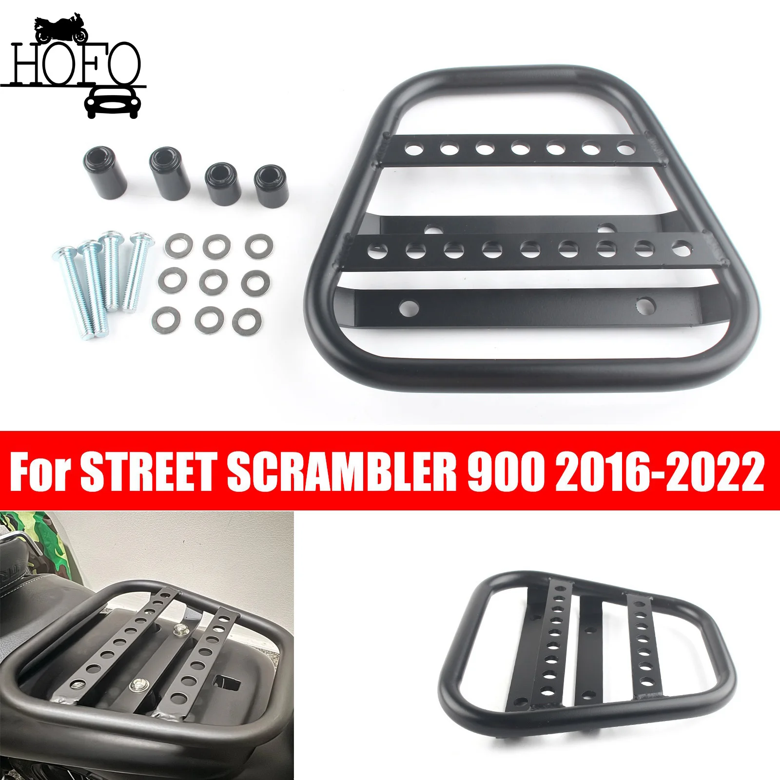 

Fit For STREET SCRAMBLER 900 2016-2025 Luggage Rack Rear Tail Rack Top Box Case Suitcase Carrier Board