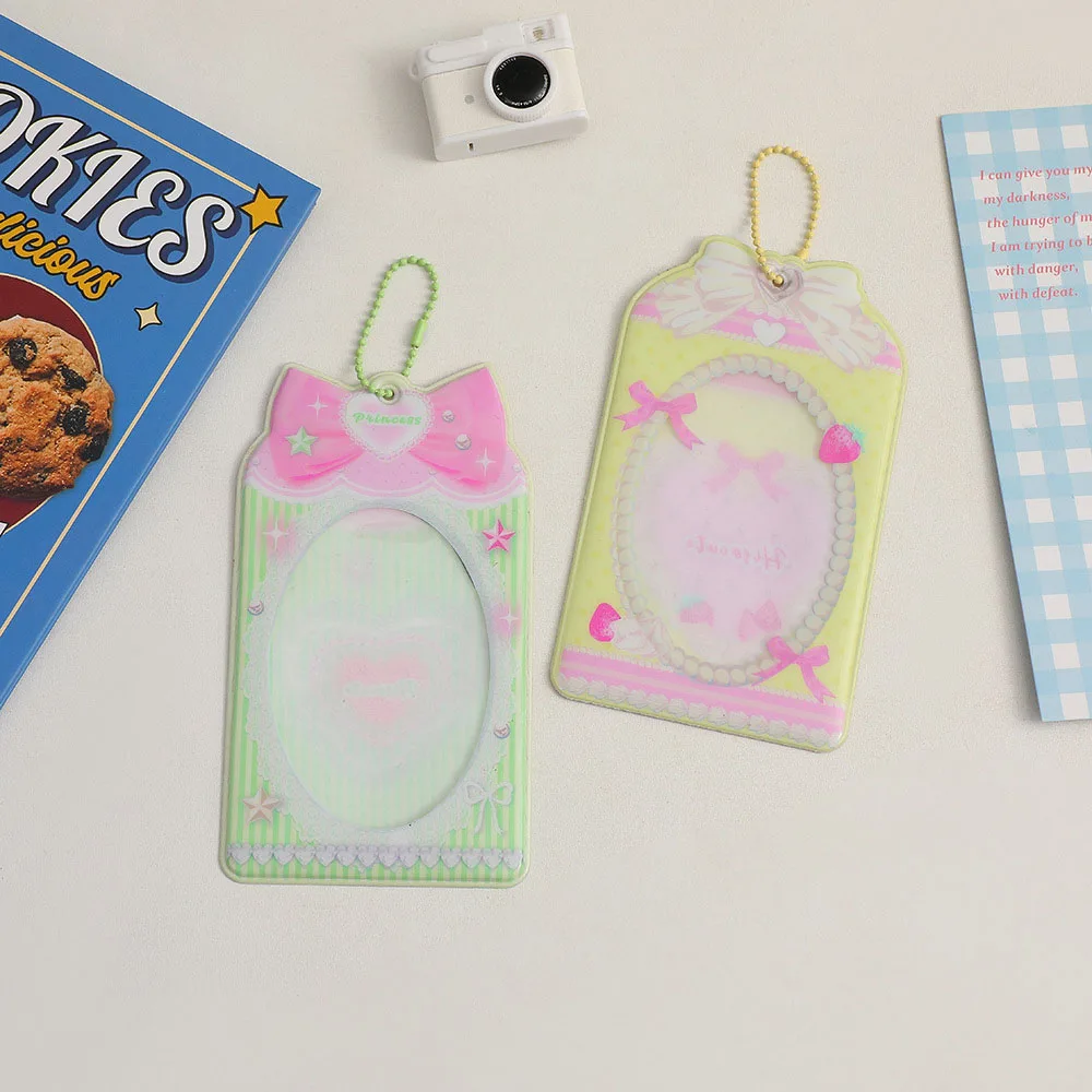 Cartoon Photocards Protector Goo INS Card Holder Keychain Photo Pocket Photo Frame Idol Photo Sleeves Idol Photo Display