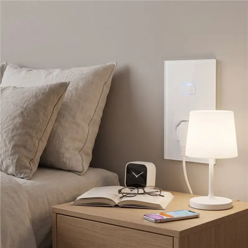 Smart Light Switch With Socket Tuya Wifi For BR Plug Works Smart Home Wall Switch And Smart Pane Switch In Brazil