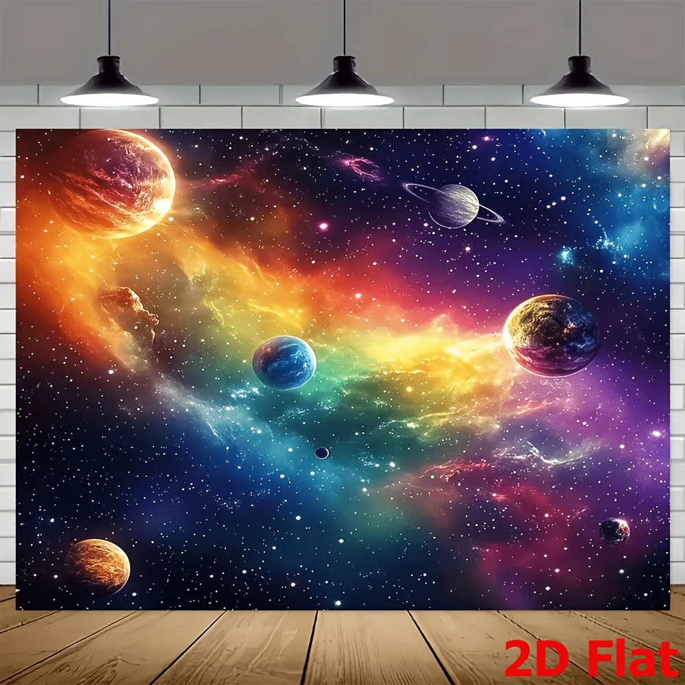 Vibrant Nebula Galaxy Space Wall Tapestry Hanging Home Decor Polyester Material Abstract Cosmic Planets Stars ArtPoster Backdrop