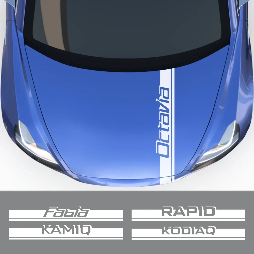 

Car Hood Stickers For Skoda Octavia Fabia Rapid Kamiq Kodiaq Scala Karoq Superb Citigo Roomster Vinyl Decals Tuning Accessories
