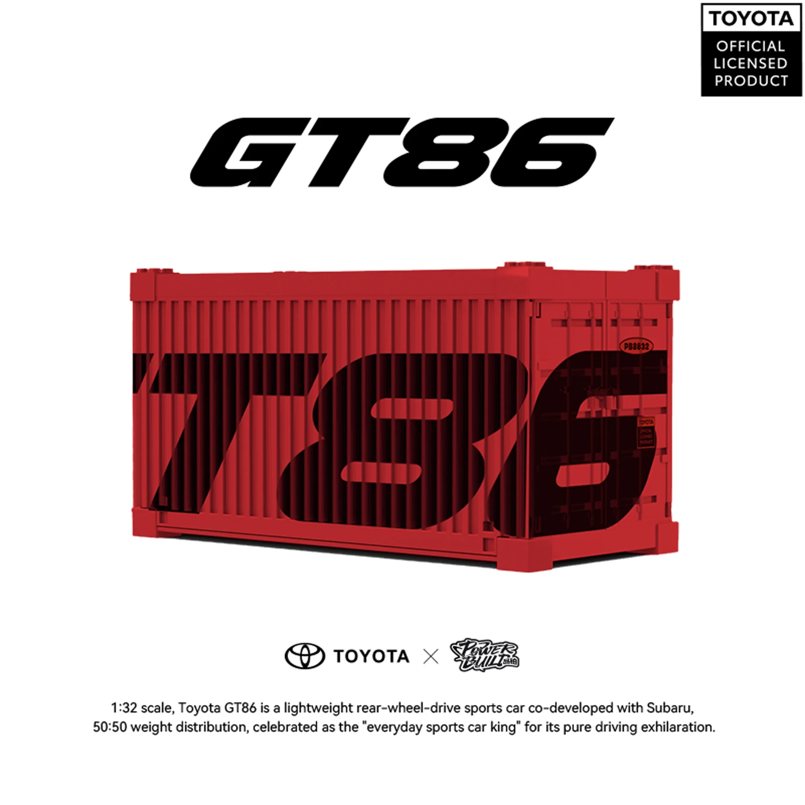 1087X GT86 1:32 Scale Sports Car Building Blocks Model Speed Racing Car Toy with Display Box Assembly Bricks for Gift Room Decor