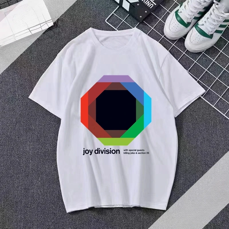 Men's Casual Short Sleeved Loose T-shirt Top Dropshipping JOY DIVISION Closer Black Shirt Crew Neck T-shirt  mens t shirts