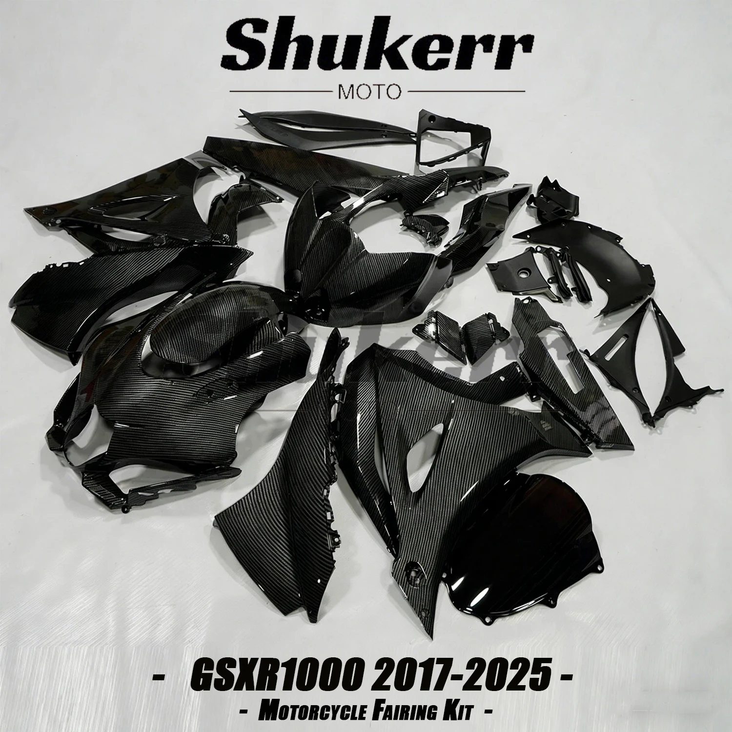 

Fit for Suzuki Gsxr1000 K17 2017-2025 L7 Carbon Fiber Plastics Fairing Kit Injection Mold Bodywork Panel Kit Black 18 19 20 21
