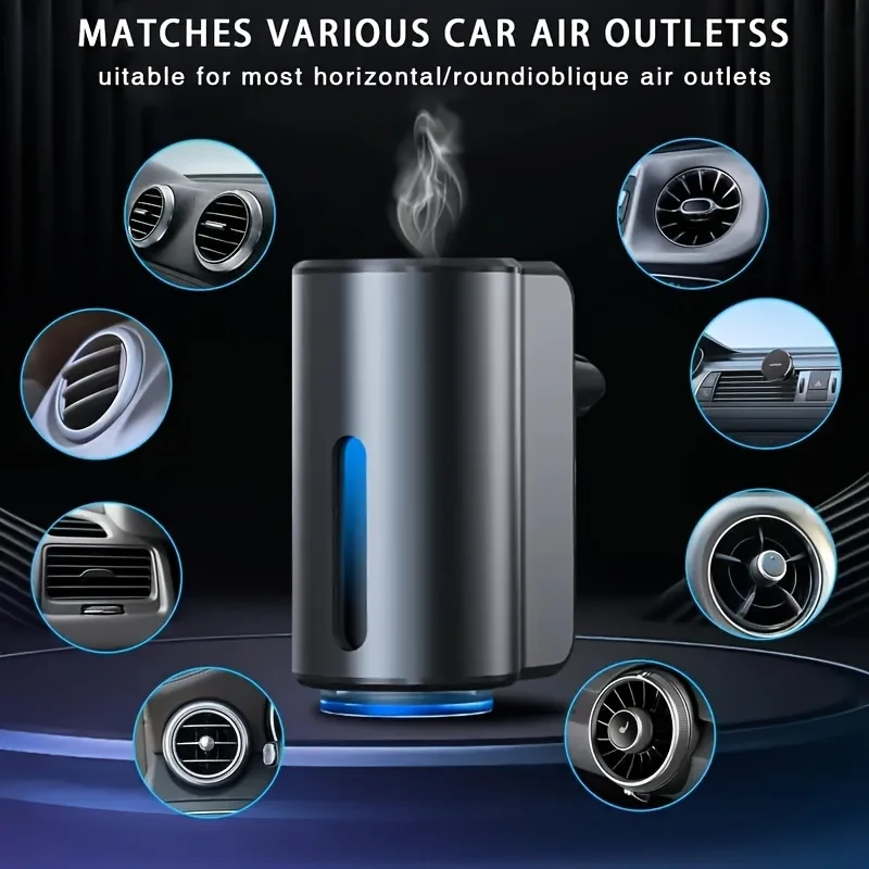 Car Air Freshener With Three Adjustable Intensity Levels, Car Aroma Diffuser, Portable- Freshener Perfume Fragrance