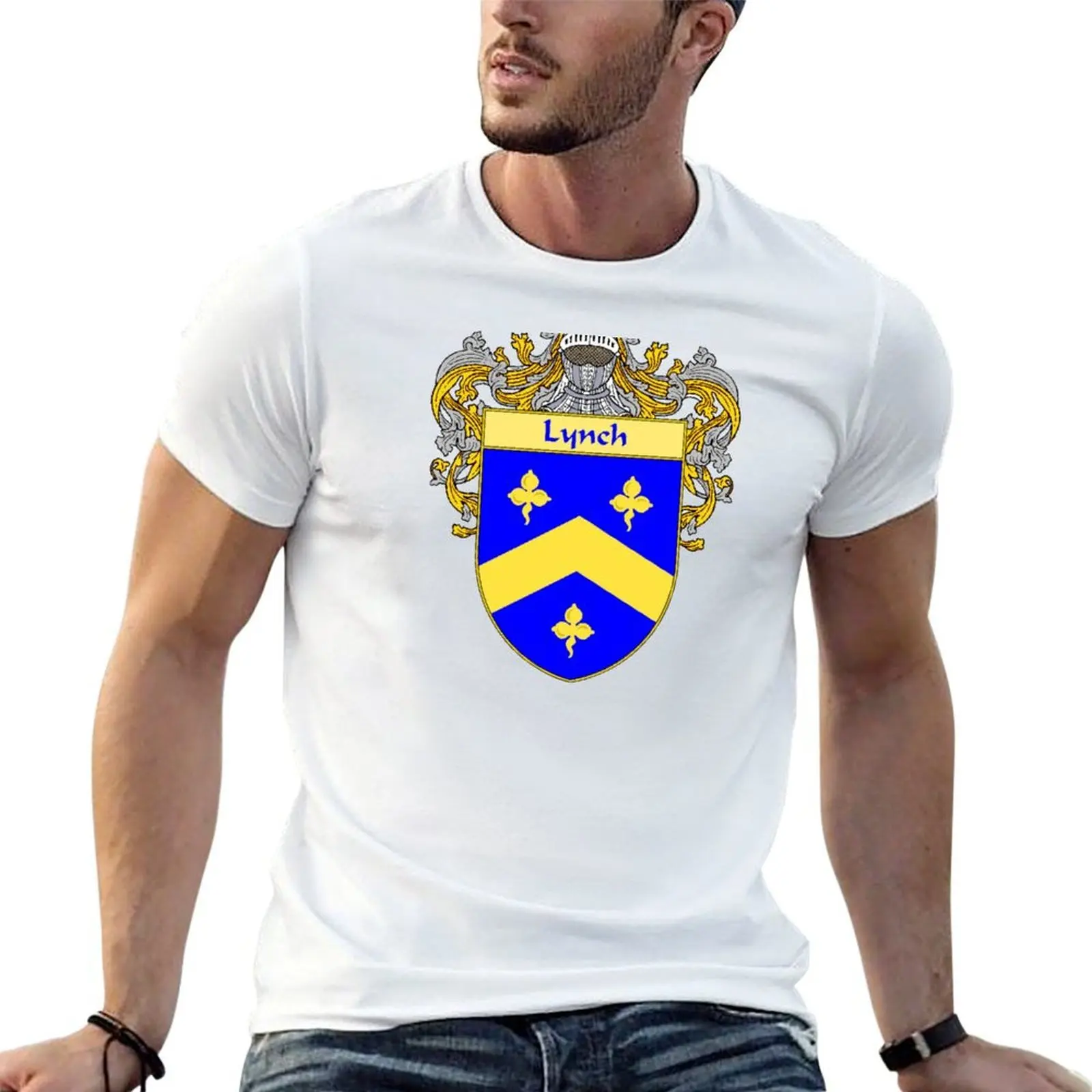 

Lynch Coat of Arms/Family Crest T-Shirt t shirt custom print man t shirts for men man t shirt cotton T-shirt