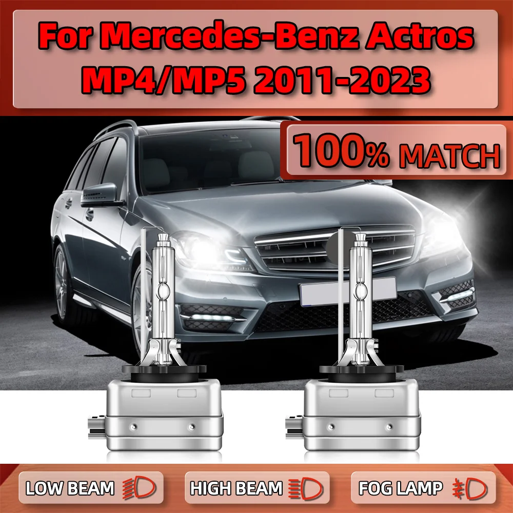 20000LM Super Bright Car Headlights D1S HID Xenon Light Bulbs 12V For Mercedes-Benz ACTROS MP4/MP5 2011-2019 2020 2021 2022 2023