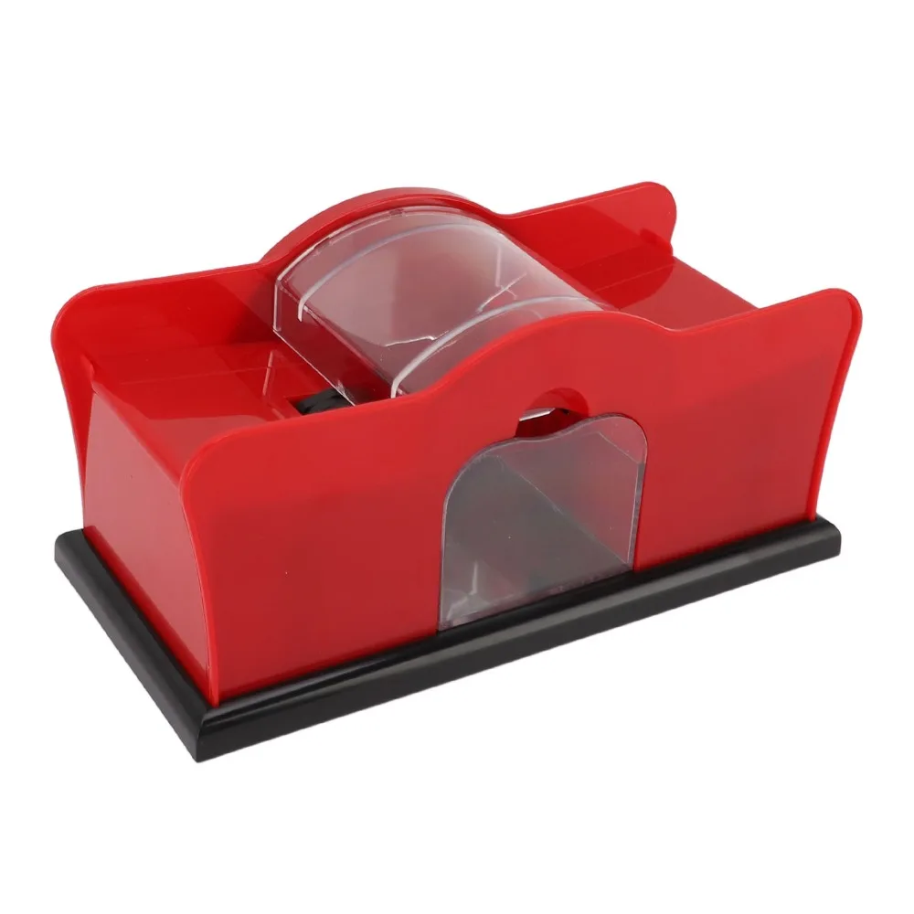 Portable Hand Crank Manual Card Shuffler 1-2 Deck Capacity Hand Crank Card Shuffler Card Mixer for Party