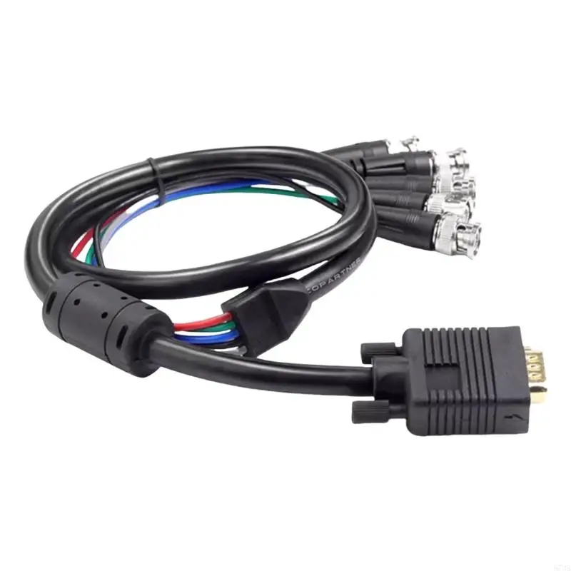 573A VGA To BNC Cable with 5BHC Plugs Splitter VGA to RGBHV Male To Male Coaxial Cord