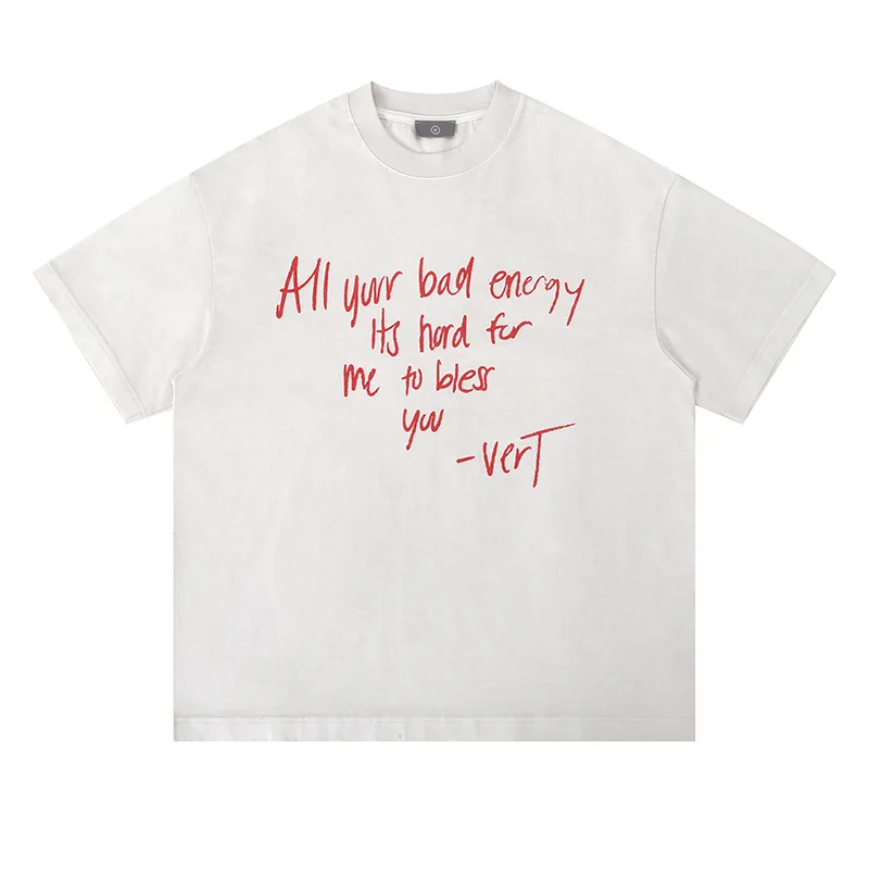 

SUPER WAY 2025ss Letters Printing T Shirt Men Women High Quality Summer Style T-shirt Top Tees
