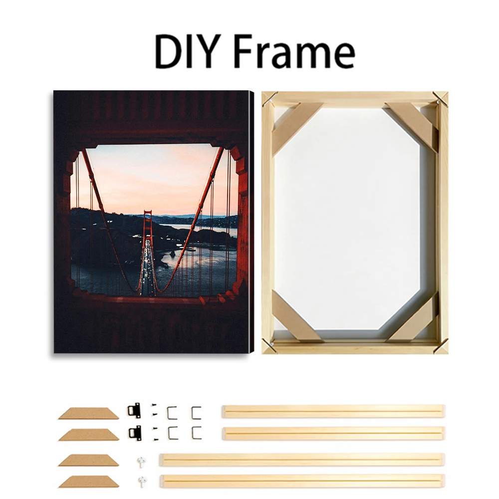 قطعة واحدة من الصور المخصصة على القماش مع إطار خشبي DIY أو ملصق بدون إطار، صور مخصصة مخصصة لمحبيك والعائلة والأصدقاء