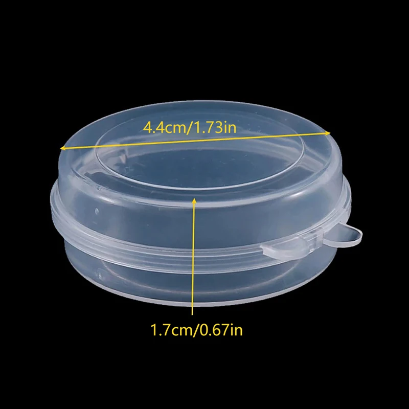 10/20Pcs Transparent Plastic Boxes Round Fishhook Pearl Button Storage Organizer Case Dustproof Durable Jewelry Container