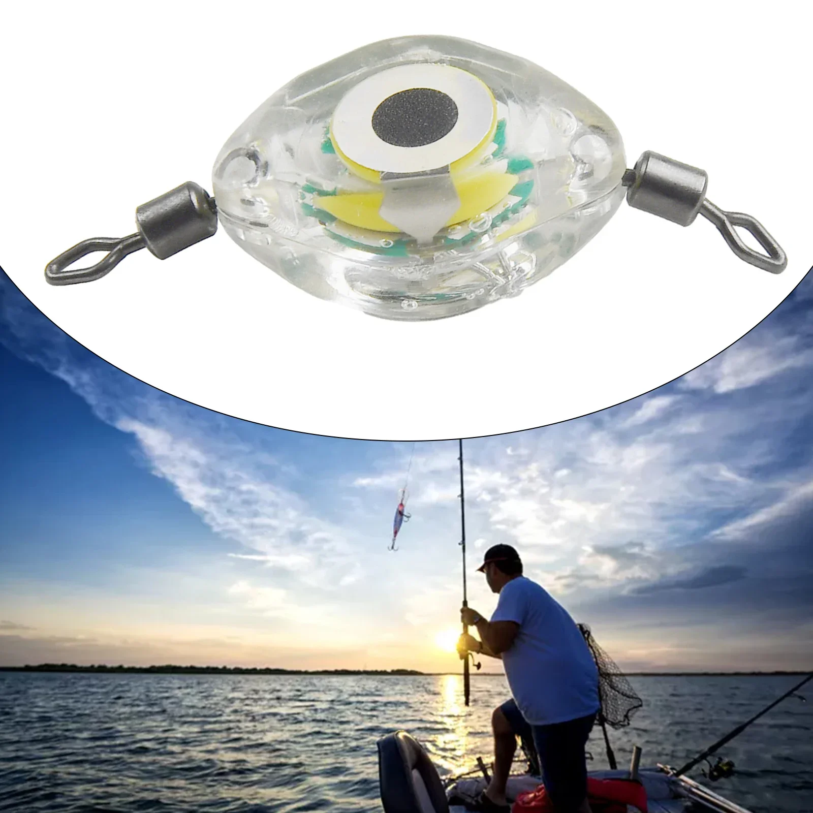 

1pcs Fishing Lure Light LED Underwater Flash Lure Lamp For Attracting Fish Eye Shape Fishing SquidBaitTackleAccessories